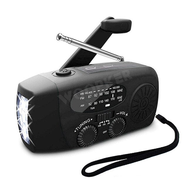 Emergency Radio with LED Flashlight and SOS Alarm