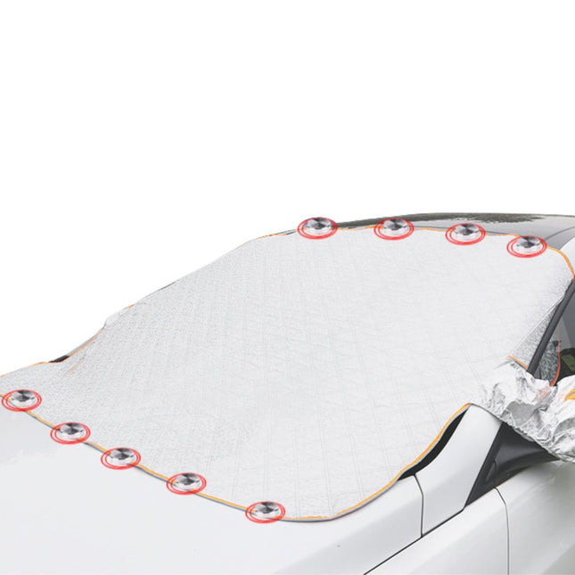Windshield Cover for Ice and Snow, Magnetic Car Windshield Cover with Mirror Covers