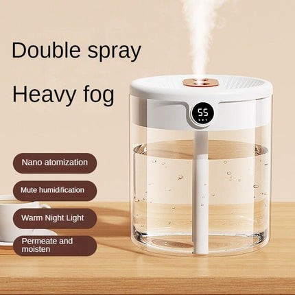 Essential Oil Humidifier, USB Air Humidifier with Digital Display and Light