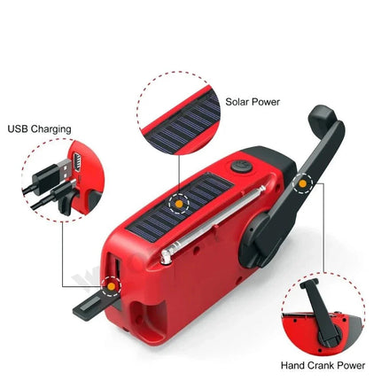 Hand Crank Radio with Solar Power Bank