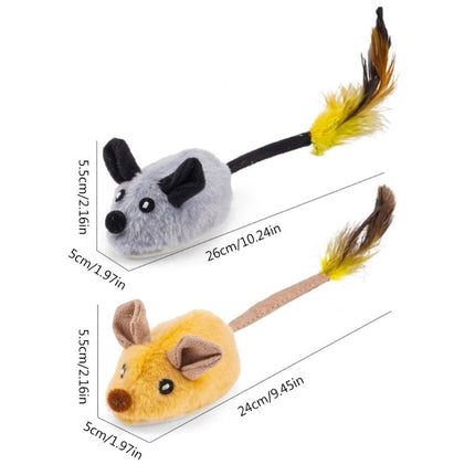 Interactive Cat Toys, Rechargeable Plush Mouse Toy for Kittens