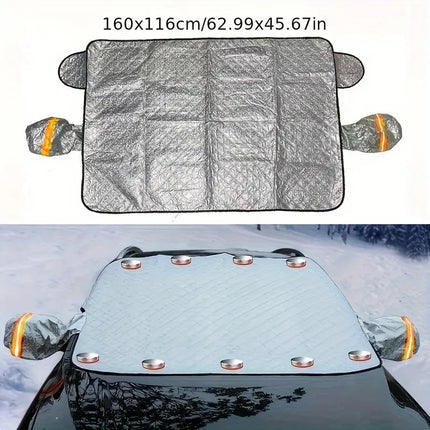 Windshield Cover for Ice and Snow, Magnetic Car Windshield Cover with Mirror Covers – image 5
