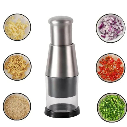 Vegetable Chopper with Collection Bowl, Stainless Steel Vegetable Cutter – image 5