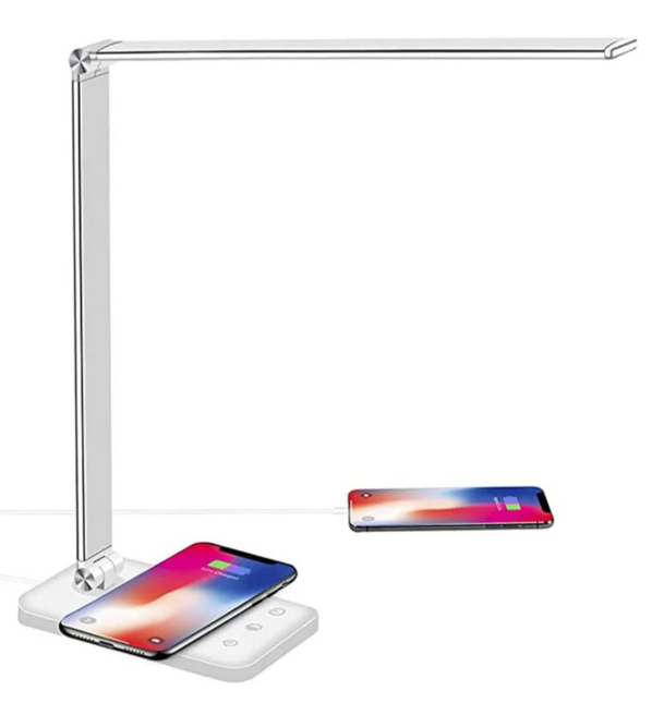 LED Table Lamp with USB Charging Port, Bedside Lamp for Nightstand