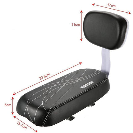 Bike Backrest Seat Padded for Child, PU Leather Cushion – image 6