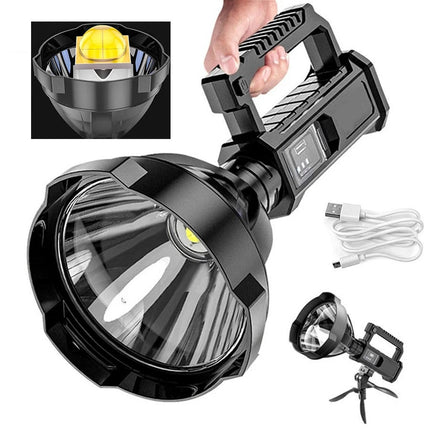High Lumen Rechargeable Flashlight, LED Flashlight with Power Bank