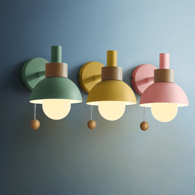 Maco Globe Wall Sconce | Colorful Iron and Glass Design 1