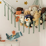 Macrame Toy Storage Hammock with Durable Design | Space-Saving Organizer for Kids' Rooms 10