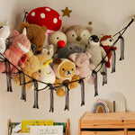 Macrame Toy Storage Hammock with Durable Design | Space-Saving Organizer for Kids' Rooms 4