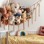 Macrame Toy Storage Hammock with Durable Design | Space-Saving Organizer for Kids' Rooms 6
