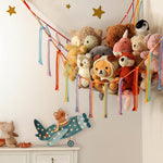 Macrame Toy Storage Hammock with Durable Design | Space-Saving Organizer for Kids' Rooms 9