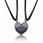 Magnetic Heart | Couple Necklace Set with Electrocardiogram Design | Matching Jewelry for Connection and Love 0