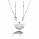 Magnetic Heart | Couple Necklace Set with Electrocardiogram Design | Matching Jewelry for Connection and Love 2