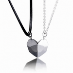 Magnetic Heart | Couple Necklace Set with Electrocardiogram Design | Matching Jewelry for Connection and Love 4