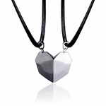 Magnetic Heart | Couple Necklace Set with Electrocardiogram Design | Matching Jewelry for Connection and Love 5