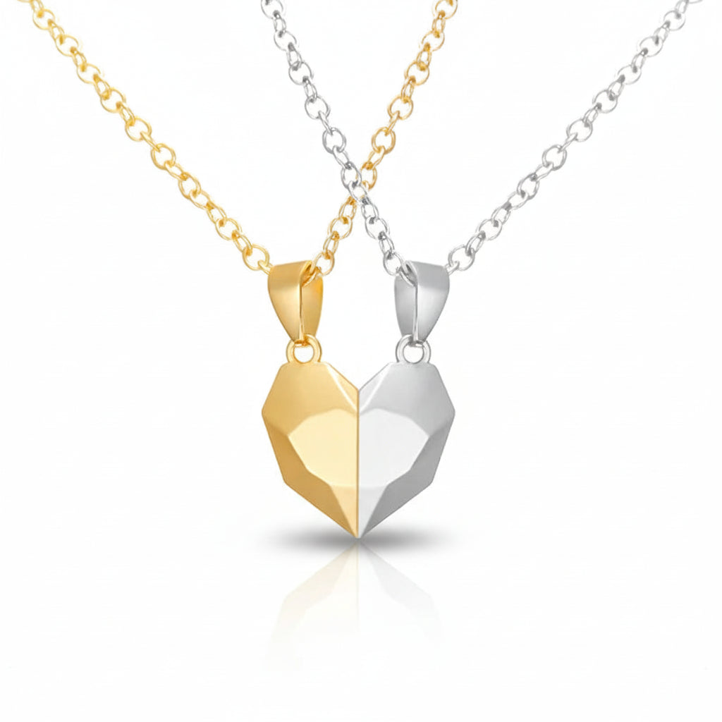 Magnetic Heart | Couple Necklace Set with Electrocardiogram Design | Matching Jewelry for Connection and Love 7