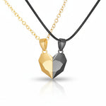 Magnetic Heart | Couple Necklace Set with Electrocardiogram Design | Matching Jewelry for Connection and Love 8