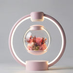 Magnetic Levitation Table Lamp with LED Light | Floating Floral Centerpiece for Enchanting Ambiance 1