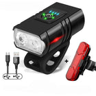 Bike Lights Front and Rear Set USB Rechargeable, Bike Headlights 1000 Lumen Dual T6 LED, IPX6 Waterproof Bike