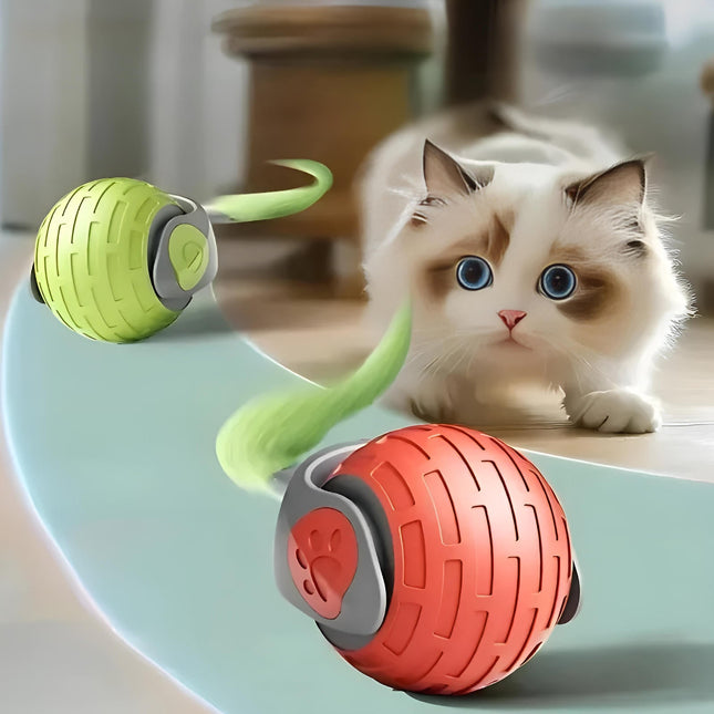 Interactive Cat Toy, Automatic Cat Toy with Touch Activated Smart Mode, Type C Rechargeable Moving Cat Toy