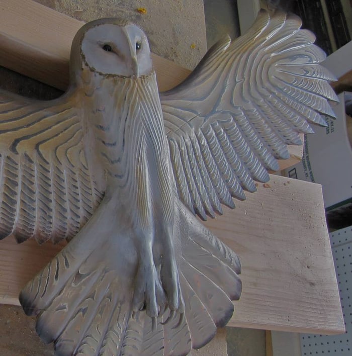 Majestic Owl | Carved Wood Wall Art with Intricate Craftsmanship | Rustic Decor for Tranquil Spaces 5