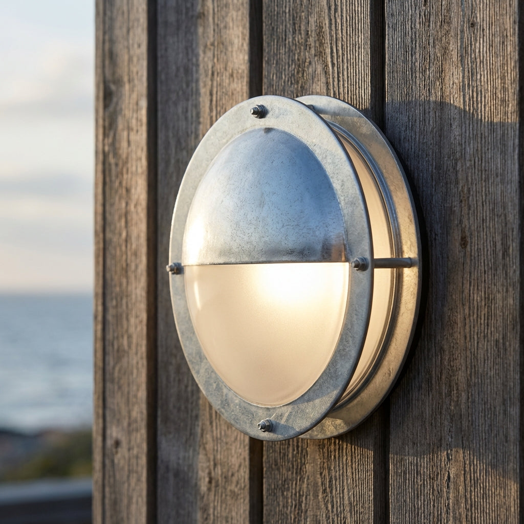 Marinova | Round Outdoor Wall Light with Weatherproof Design | Durable Illumination for Porches and Gates 0