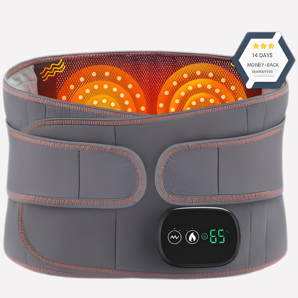 Massage Belt | Heating & Red Light Therapy with Customizable Fit | Muscle Relief for Comfort and Relaxation 0