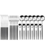 Matte Black Cutlery Set with Elegant Carrying Case | Durable Flatware for Outdoor Use 3