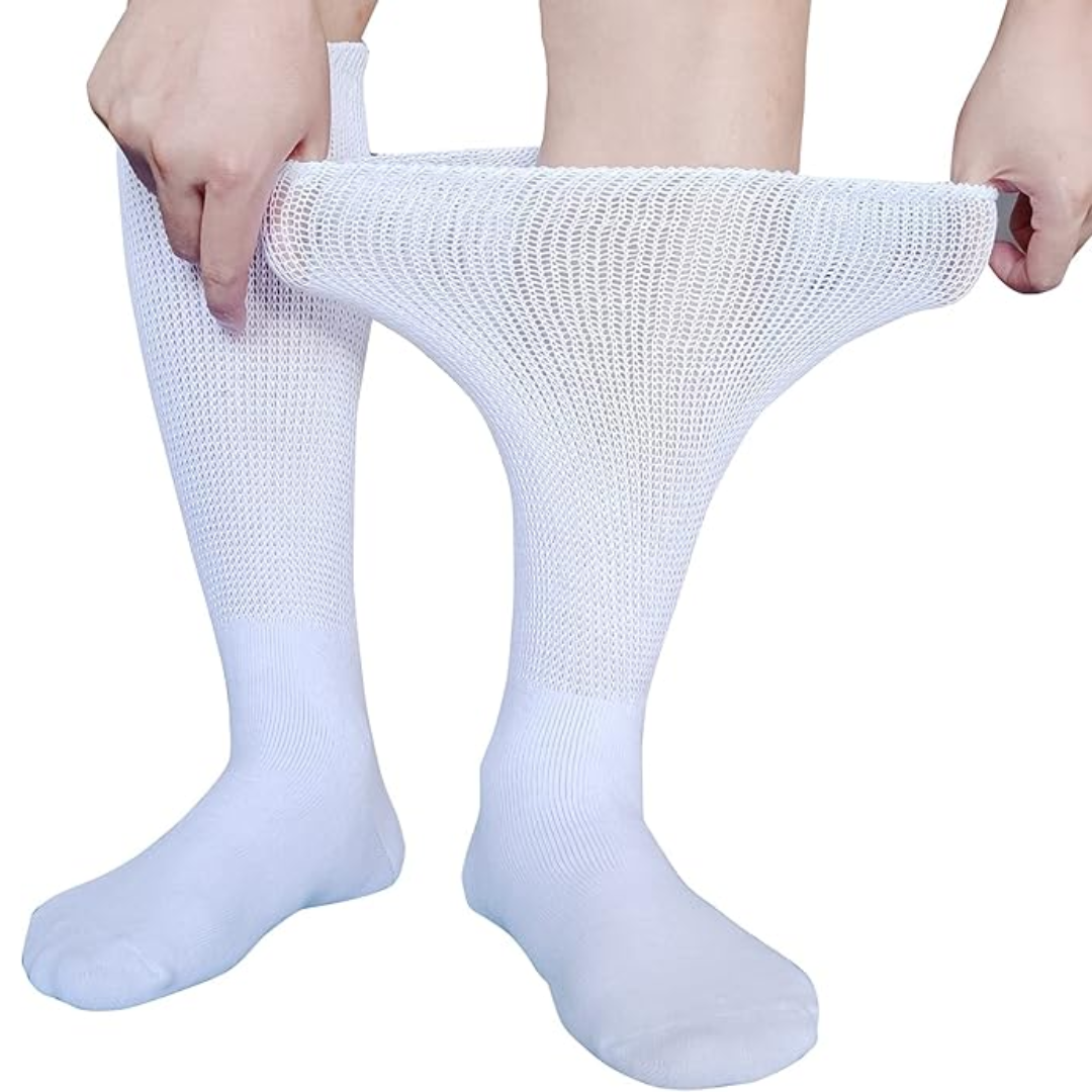 Max Comfort | Extra Wide Diabetic Socks with Non-Restrictive Fit | Breathable Material for Swollen Feet Relief 4