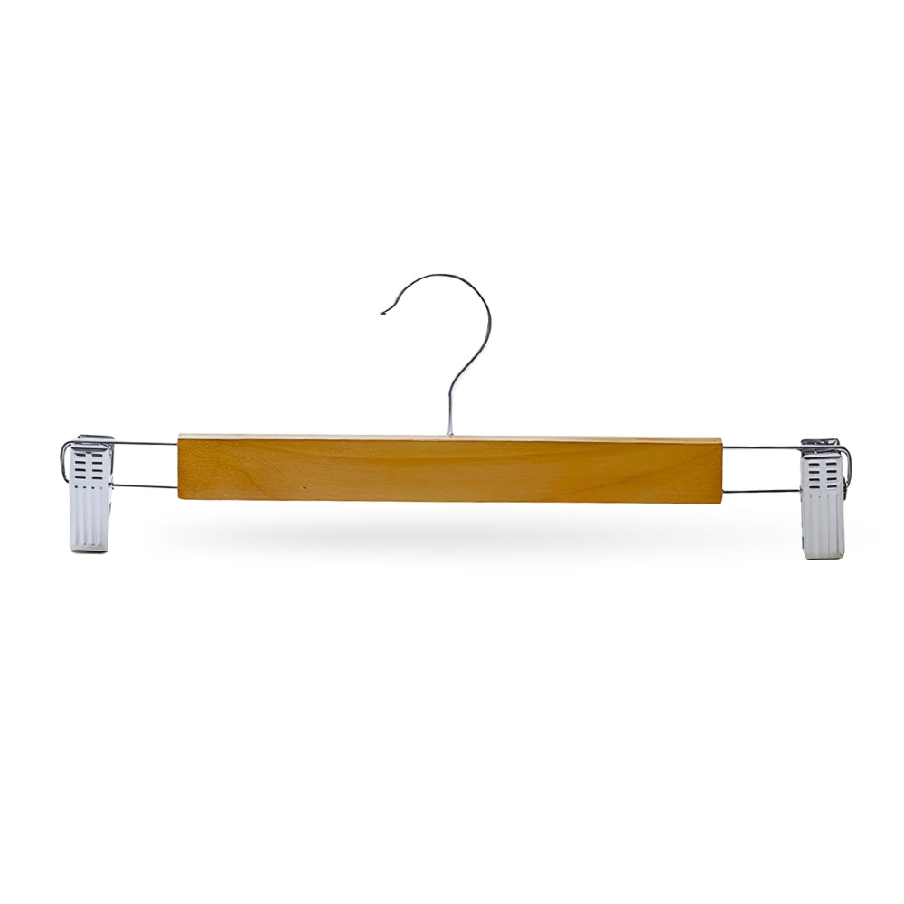 Maxwell | Premium Wooden Pants Hangers with Strong Clips | 10-Piece Set for Neat Wardrobe Organization 6