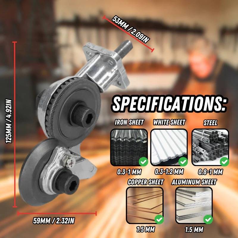 Metal Cutting Adapter | Heavy-Duty Drill Attachment with High-Hardness Blades | Efficient Metal Cutter for Precision Cuts 6