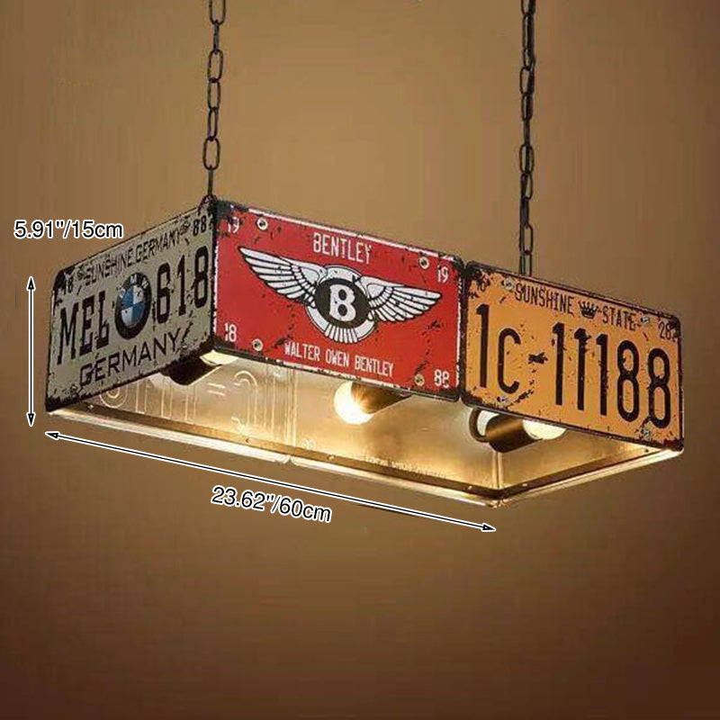 Metallux | Stylish Industrial Square Rectangular Chandelier Light Fixture 6