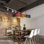 Metallux | Stylish Industrial Square Rectangular Chandelier Light Fixture 8