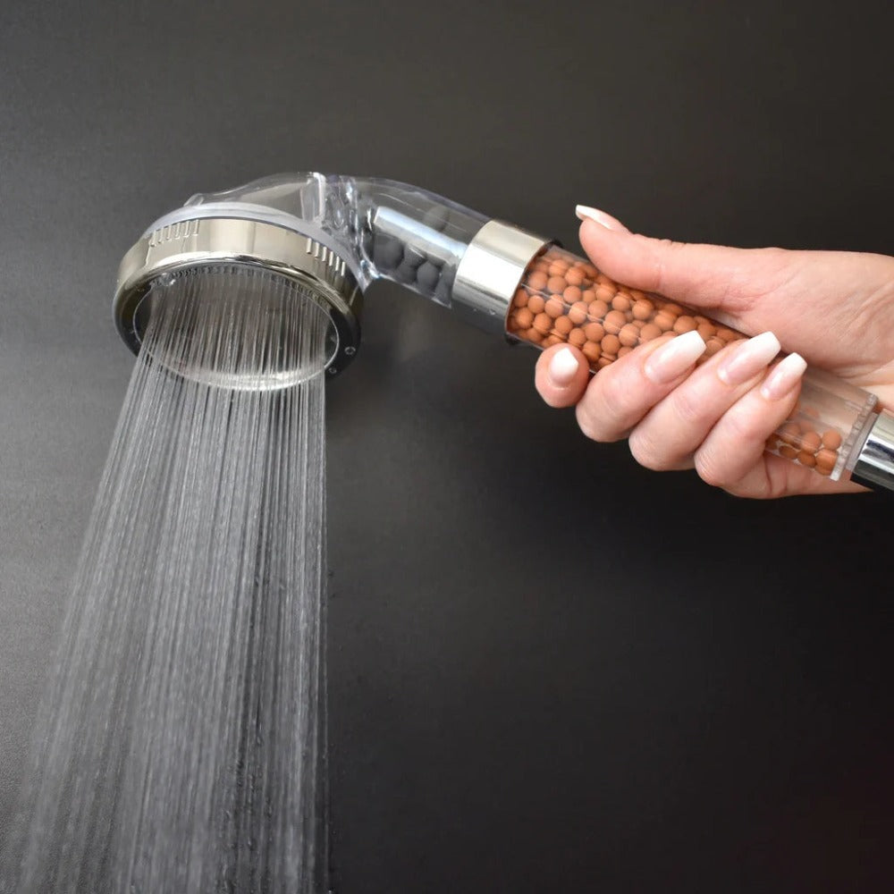 Mineral Shower Head with 200% Pressure Boost | Spa-Like Experience for Healthier Skin and Hair 0