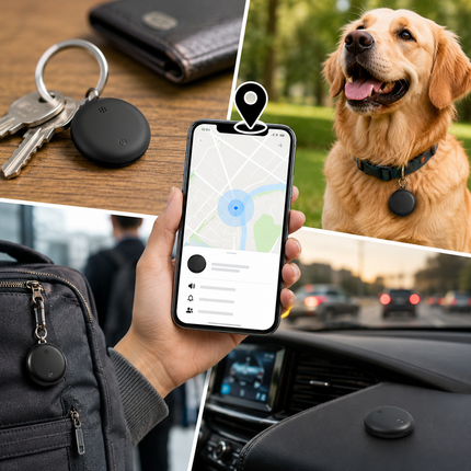 Key Finders for Keys and Bags, Wallet Tracker and Bluetooth Tracker Tag for Luggage, Waterproof Bike Tracker and Item Finder