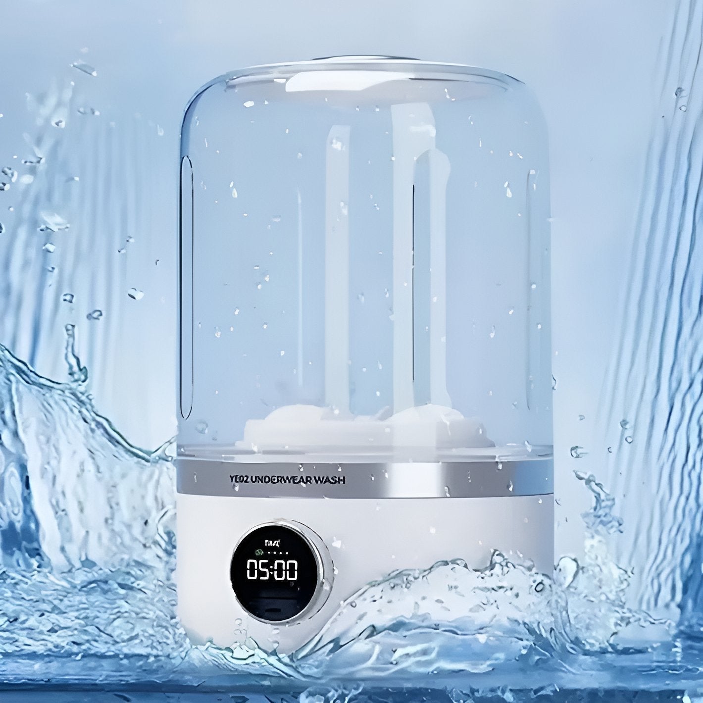 Mini Washing Machine with USB Rechargeable Battery | Portable Design for Effortless Laundry 0