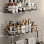 Minimalist Bathroom Accessories Set | Carbon Steel Shelf with Corrosion Resistance | Stylish Organization for Modern Bathrooms 15