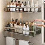Minimalist Bathroom Accessories Set | Carbon Steel Shelf with Corrosion Resistance | Stylish Organization for Modern Bathrooms 2
