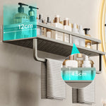 Minimalist Bathroom Accessories Set | Carbon Steel Shelf with Corrosion Resistance | Stylish Organization for Modern Bathrooms 4