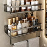 Minimalist Bathroom Accessories Set | Carbon Steel Shelf with Corrosion Resistance | Stylish Organization for Modern Bathrooms 5