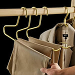 Minimalist Metal Hangers with Non-Slip Coating | Set of 5 for Stylish Closet Organization 0