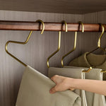 Minimalist Metal Hangers with Non-Slip Coating | Set of 5 for Stylish Closet Organization 3