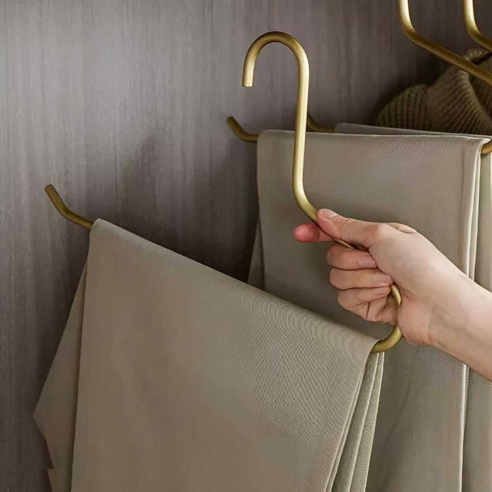 Minimalist Metal Hangers with Non-Slip Coating | Set of 5 for Stylish Closet Organization 4