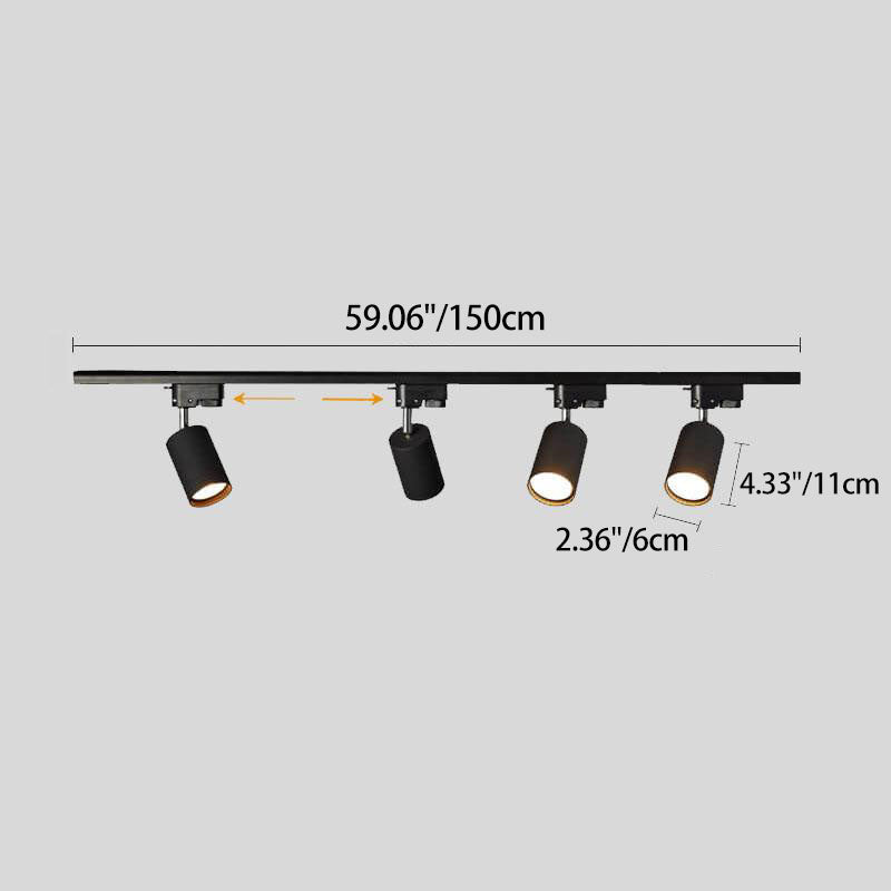 Mira Track Lighting | LED Modern Fixture, Black Design 7