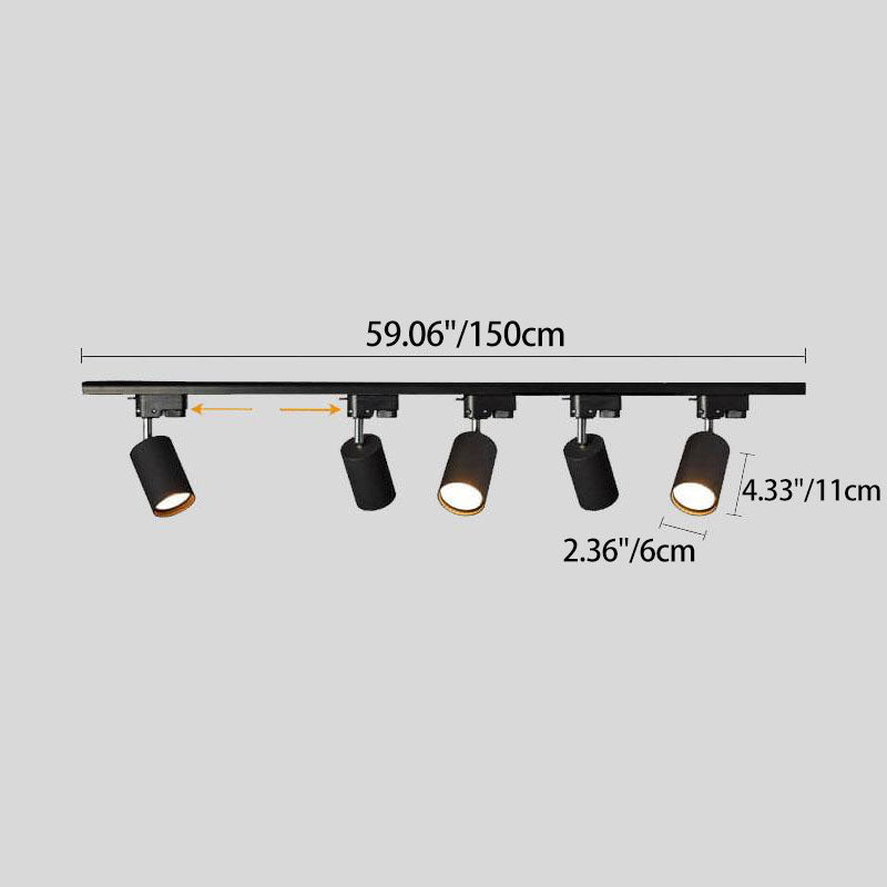 Mira Track Lighting | LED Modern Fixture, Black Design 8