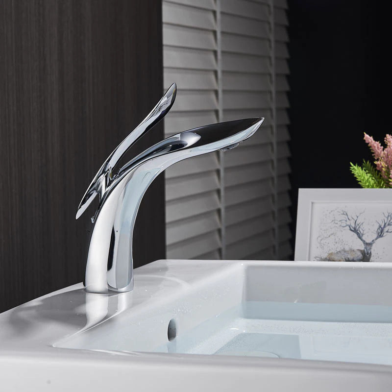 Modern Bathroom Faucet | Premium Brass with Elegant Handle Design | Luxurious Appeal for Stylish Spaces 2
