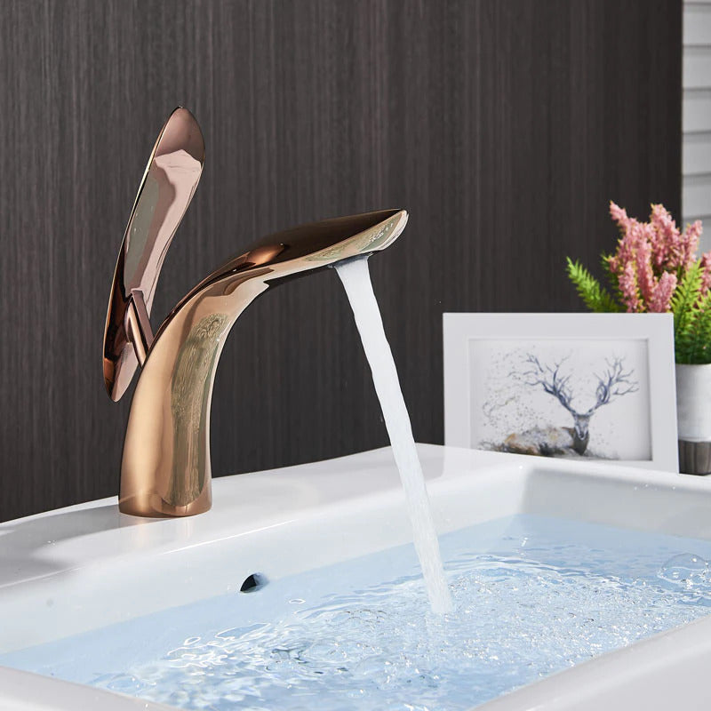 Modern Bathroom Faucet | Premium Brass with Elegant Handle Design | Luxurious Appeal for Stylish Spaces 5