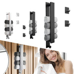 Modern Black Towel Rack with No-Drill Installation | Space-Saving Solution for Bathrooms 1