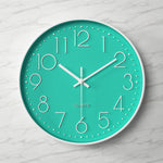 Modern Clear Wall Clock with Oversized Numerals for Easy Reading 10