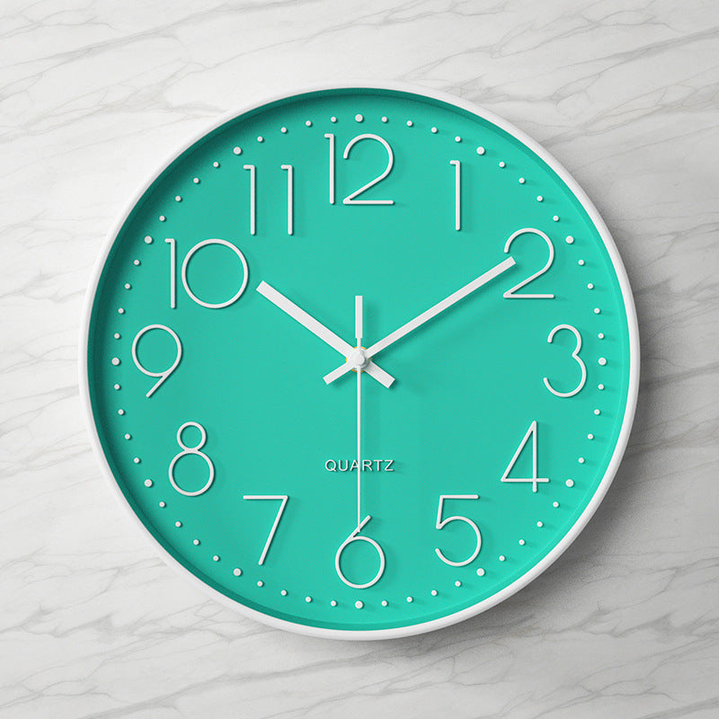 Modern Clear Wall Clock with Oversized Numerals for Easy Reading 10